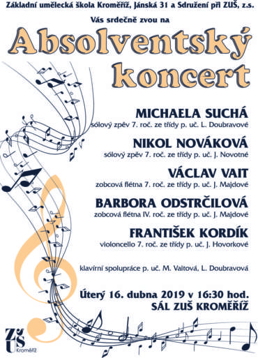 Absolventský koncert 16. dubna 2019