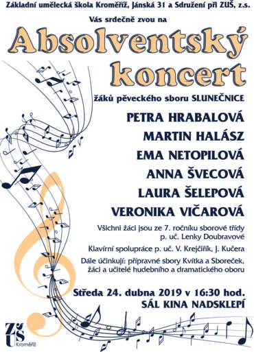 Absolventský koncert 24. dubna 2019