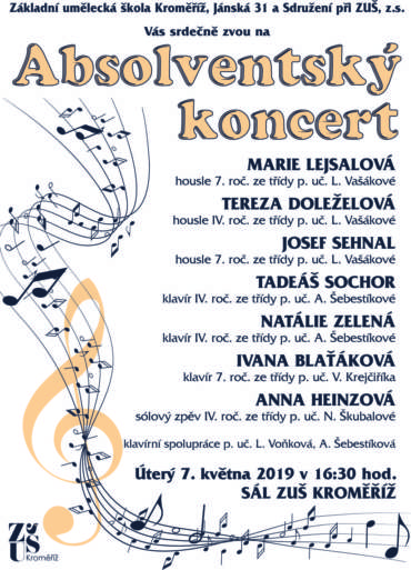 Absolventský koncert 7. května 2019