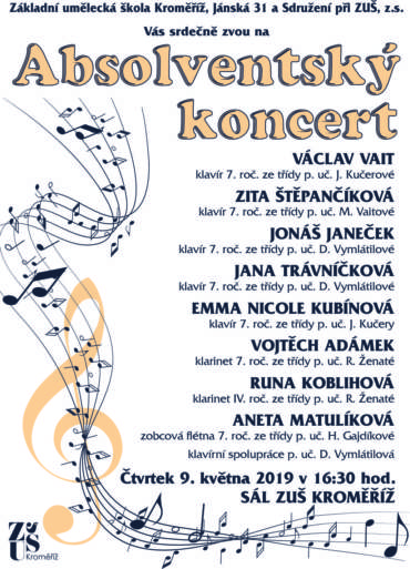 Absolventský koncert 9. května 2019