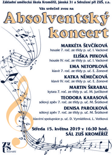 Absolventský koncert 15. května 2019
