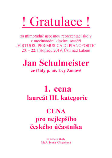 Mezinárodní klavírní soutěž „VIRTUOSI PER MUSICA DI PIANOFORTE“