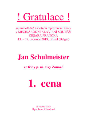 Mezinárodní soutěž Cesara Francka – Brusel