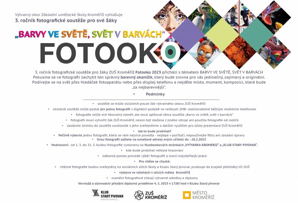 FOTOOKO - vyhlášení 3. ročníku fotografické soutěže pro žáky výtvarného oboru
