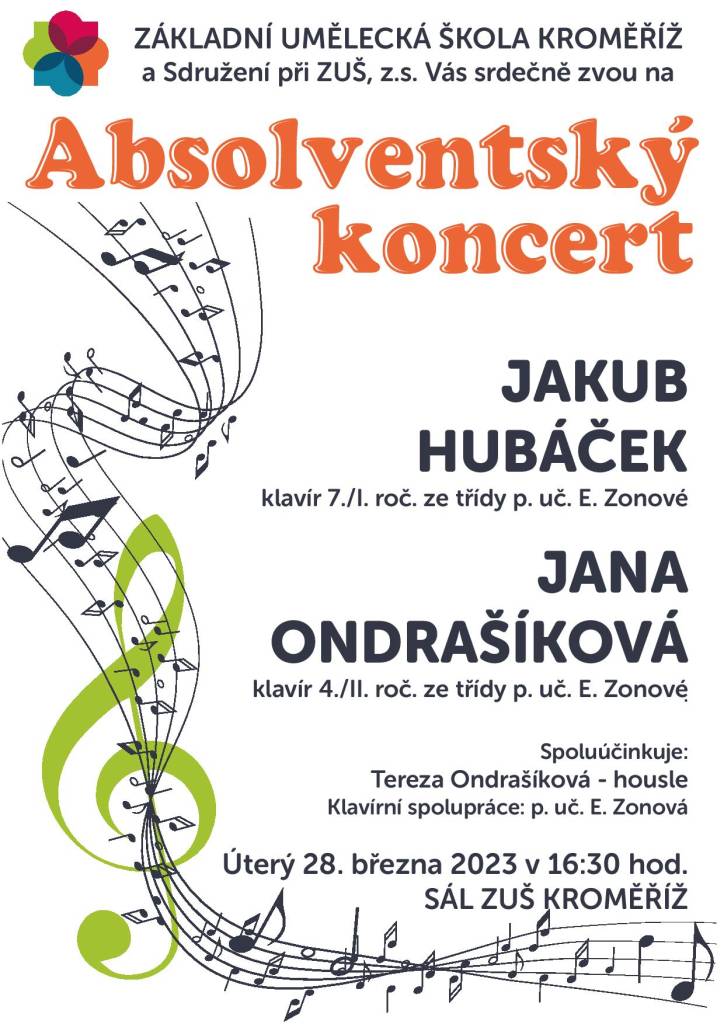 Pozvánka na absolventský koncert