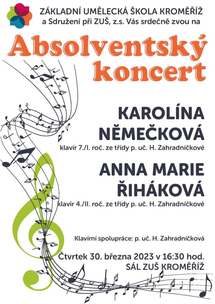 Pozvánka na absolventský koncert