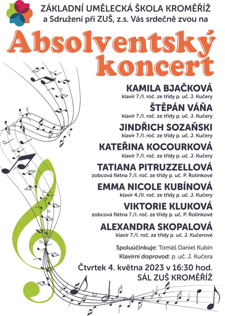 Pozvánka na absolventský koncert