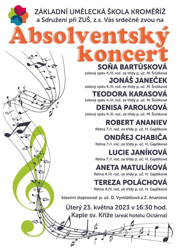 Pozvánka na absolventský koncert