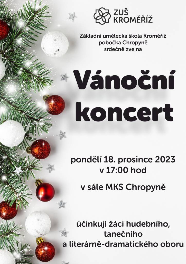 Vánoční koncert - pobočka Chropyně