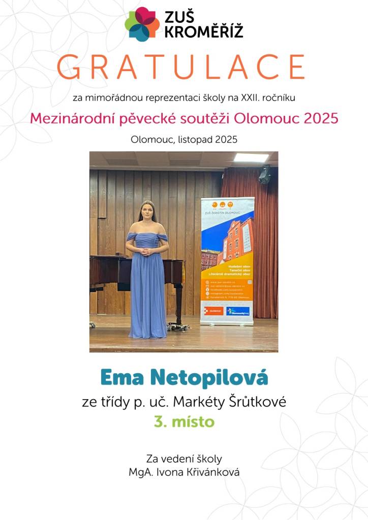 Mezinárodní pěvecká soutěž Olomouc 2025