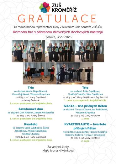 Komorní hra s převahou dřevěných dechových nástrojů