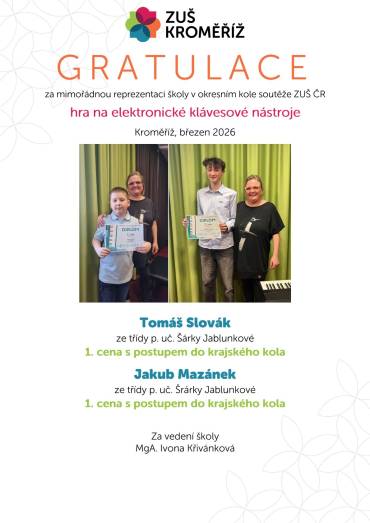 Okresní kolo ve hře na elektronické klávesové nástroje