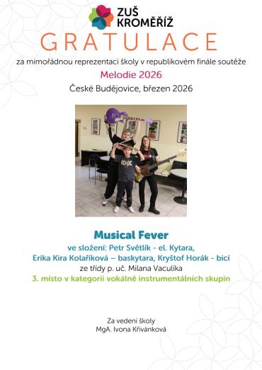 Celorepublikové finále soutěže Melodie 2026