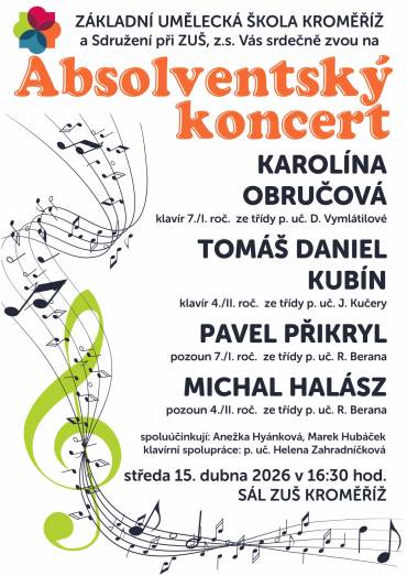 Pozvánka na absolventský koncert