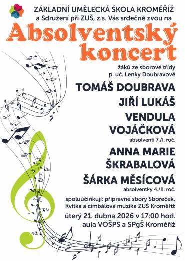 Pozvánka na absolventský koncert