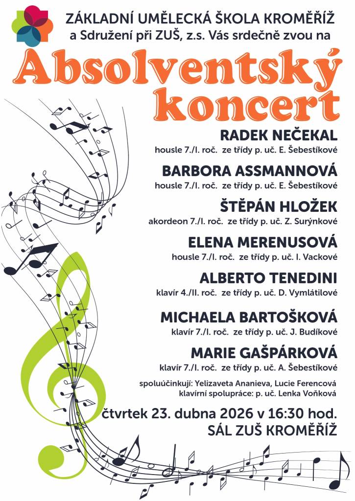 Pozvánka na absolventský koncert