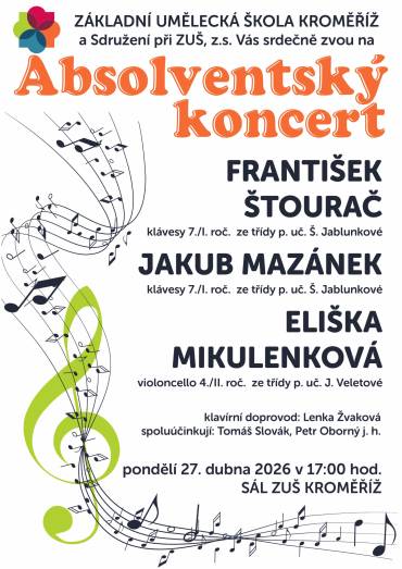 Pozvánka na absolventský koncert
