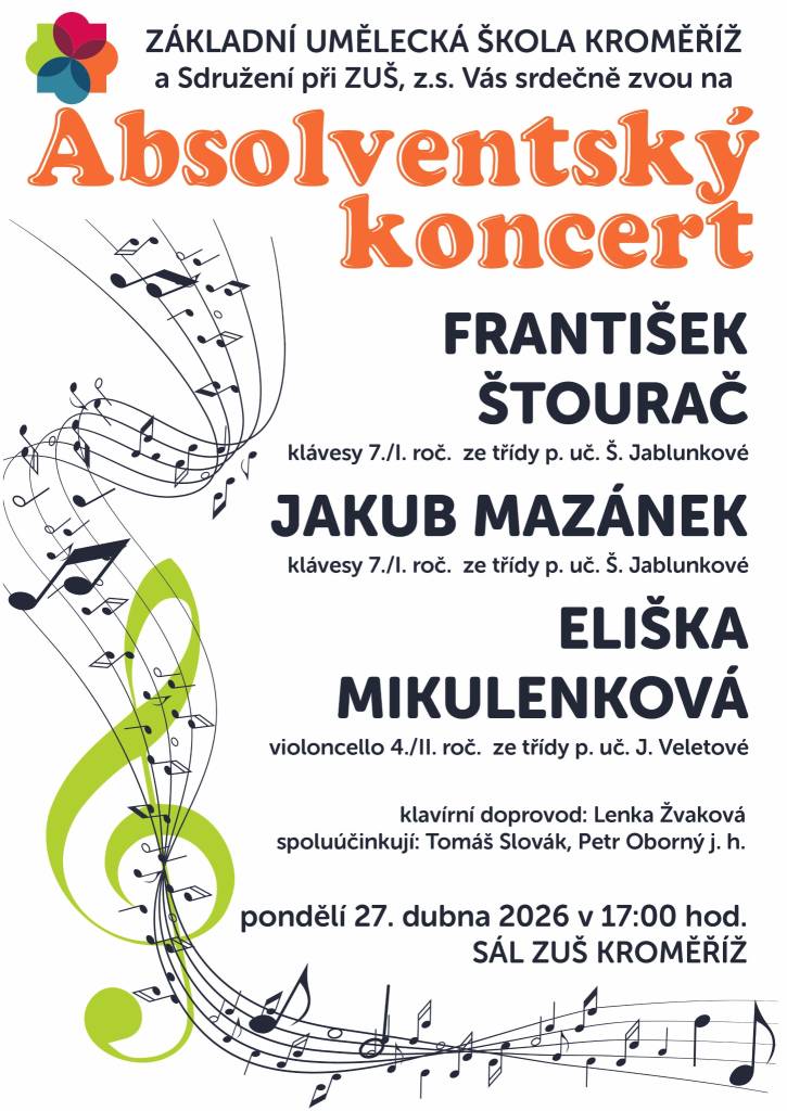Pozvánka na absolventský koncert