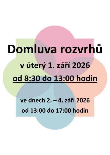 Domluva rozvrhů na šk. rok 2026/2027
