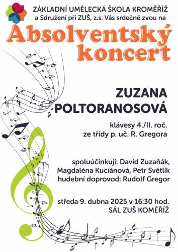 Absolventský koncert 9. 4. 2025