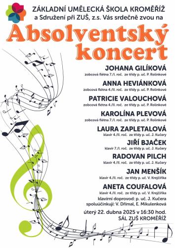 Absolventský koncert 22. 4. 2025