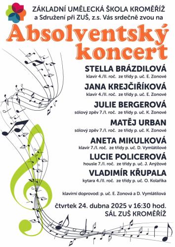 Absolventský koncert 24. 4. 2025