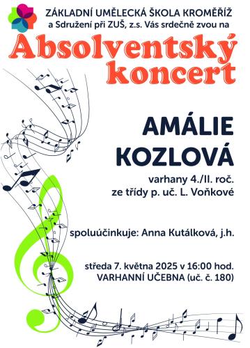 Absolventský koncert 7. 5. 2025