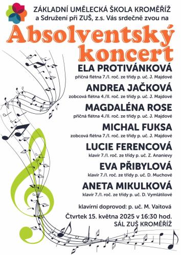 Absolventský koncert 15.5.2025