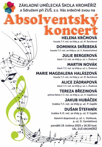 Absolventský koncert 19. 5. 2025
