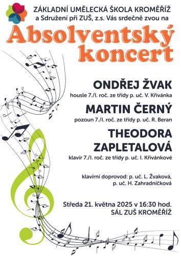 Absolventský koncert 21. 5. 2025