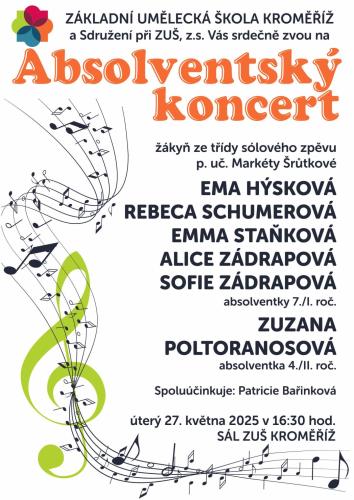 Absolventský koncert 27. 5. 2025