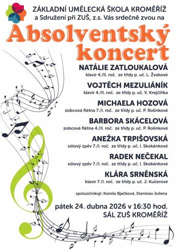 Absolventský koncert 24. 4. 2026