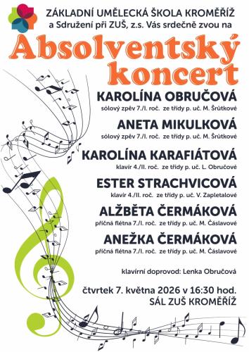 Absolventský koncert 7. 5. 2026