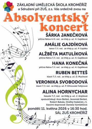 Absolventský koncert 11. 5. 2026